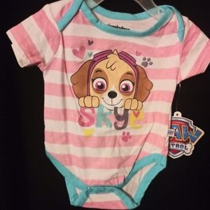 paw patrol baby onesie